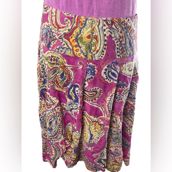 Lauren Ralph Lauren A-Line asymmetrical hem paisley print skirt - Picture 12 of 14